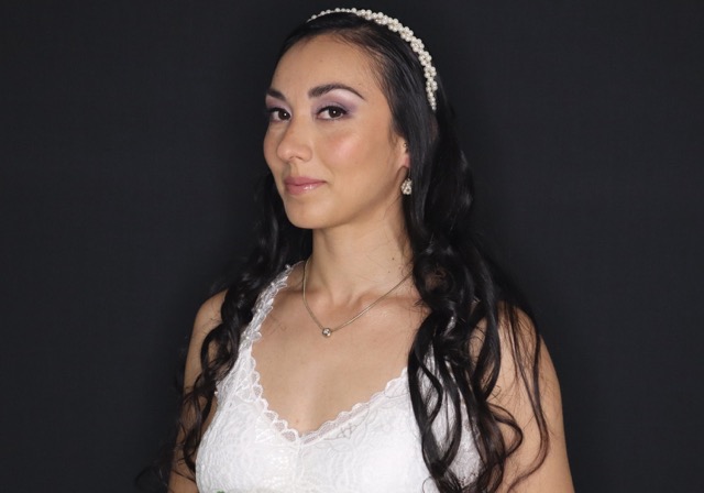 Maquillaje de novia realizado por alumna del curso, escuela Eva Berndt